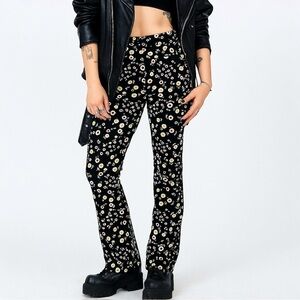 VINTAGE 80s MOSCHINO Floral Print Spell Out Pants